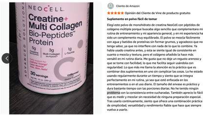 Creatina monohidratada + Multi Colágeno Bio-Péptido Protein + L-Taurine - Sin sabor 30 servicios