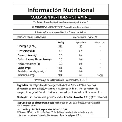 Pack 2 x Colágeno Péptidos hidrolizado + Vitamina C 6.000 mg | Tabletas