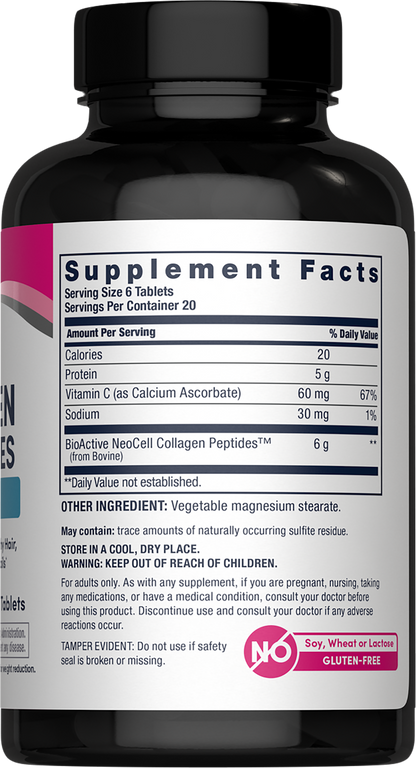 Pack 2 x Colágeno Péptidos hidrolizado + Vitamina C 6.000 mg | Tabletas