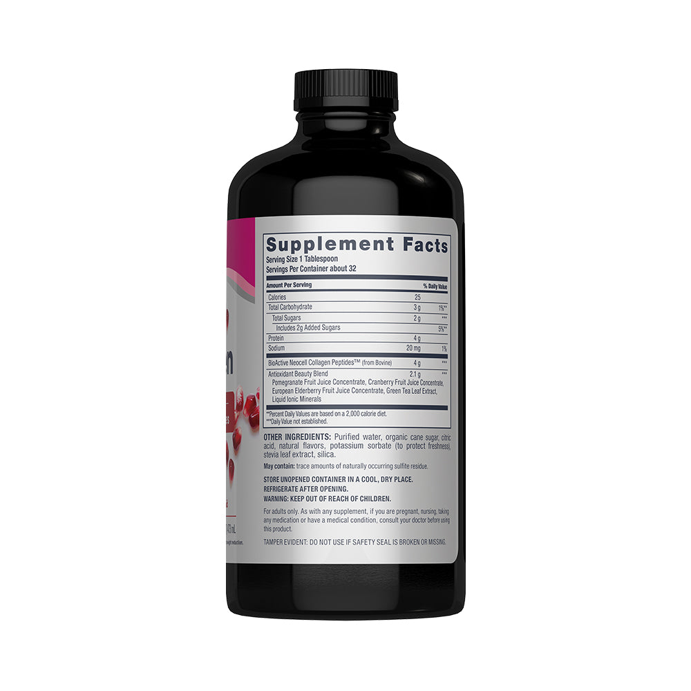 Colágeno Péptidos (hidrolizado) "Hair, Skin & Nails" 473 ml | Líquido sabor Granada