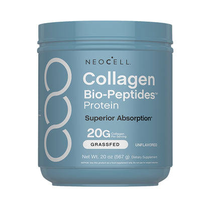 Colágeno Bio-Péptidos (hidrolizado) Grassfed de Absorción Superior 20 gr. + Proteína 18 gr. | Polvo sin sabor