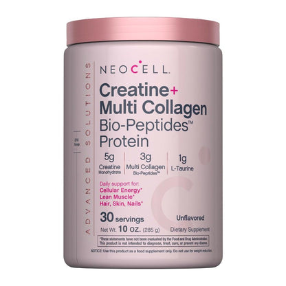 Creatina monohidratada + Multi Colágeno Bio-Péptido Protein + L-Taurine - Sin sabor 30 servicios