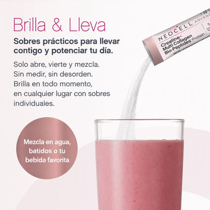Sobres de Creatina monohidratada + Multi Colágeno Bio-Péptido Protein + L-Taurine - Sin sabor 20 sobres