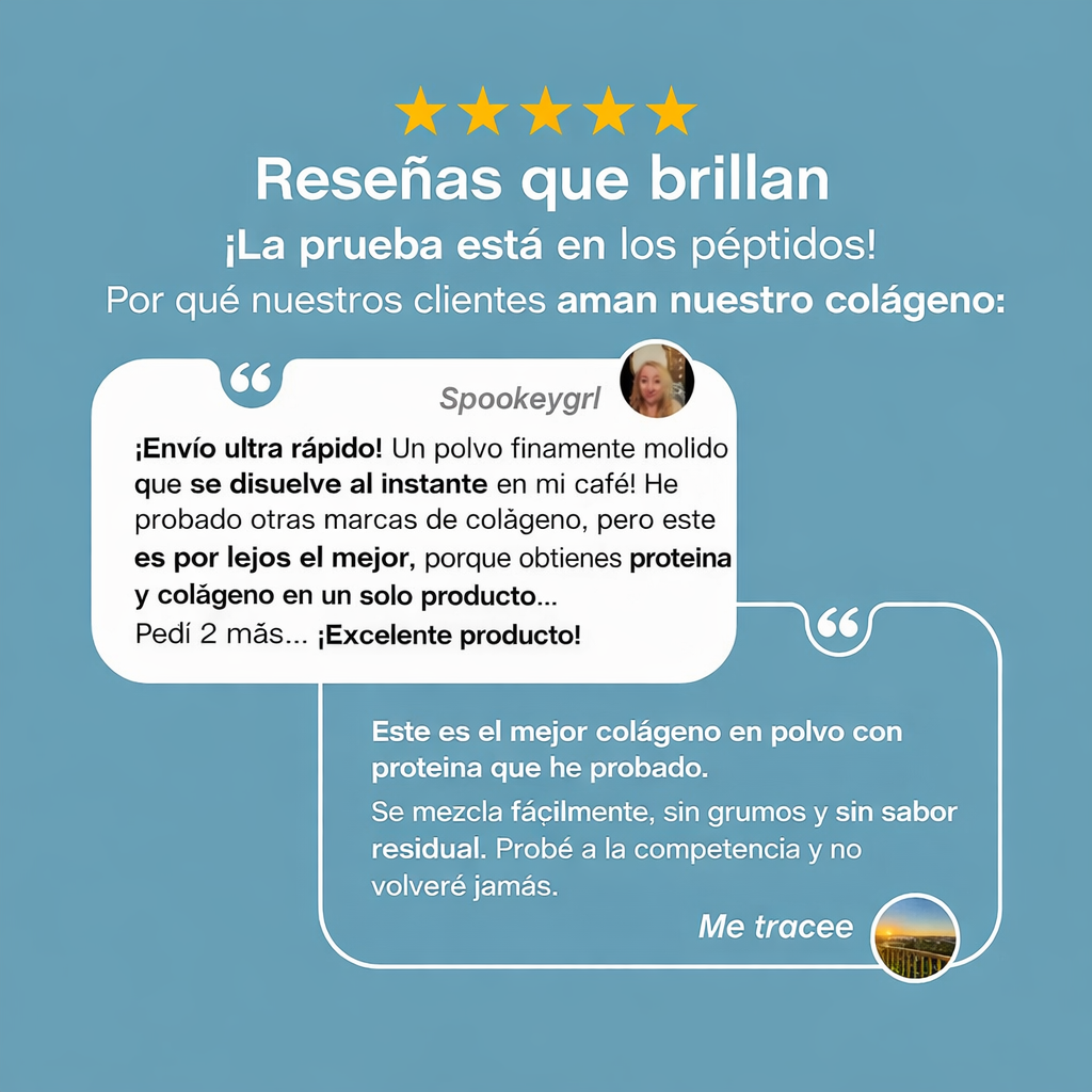 Colágeno Bio-Péptidos (hidrolizado) Grassfed de Absorción Superior 20 gr. + Proteína 18 gr. | Polvo sin sabor