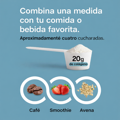 Colágeno Bio-Péptidos (hidrolizado) Grassfed de Absorción Superior 20 gr. + Proteína 18 gr. | Polvo sin sabor